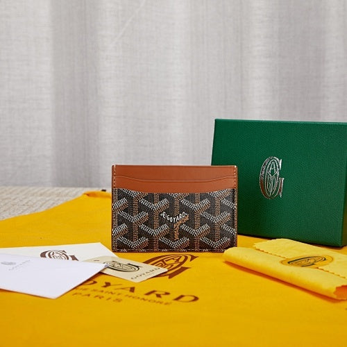Goyard Card Holder Brown