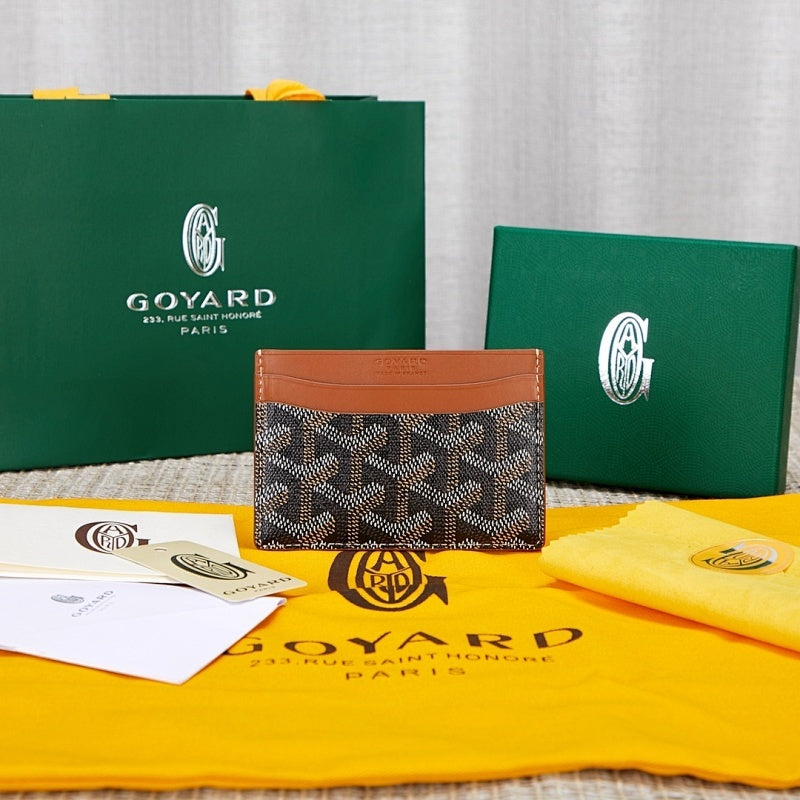 Goyard Card Holder Brown