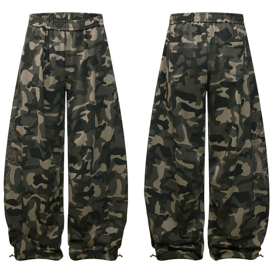Olive Camo Camo Fleece Barrel Joggers